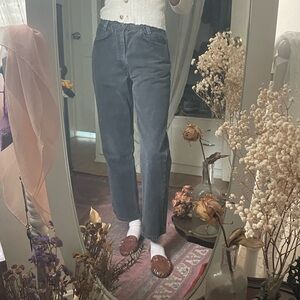 Levi’s. Orange tag black loose fit cropped jean